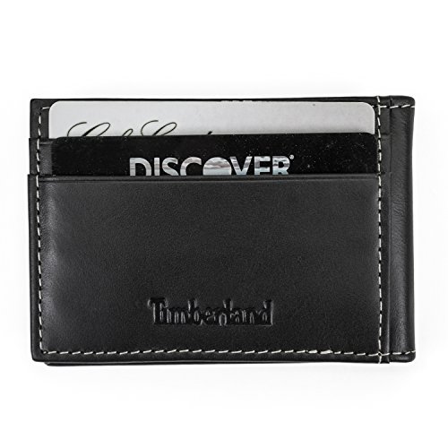Timberland Carteira masculina minimalista com clipe para dinheiro, Preto, tamanho nico
