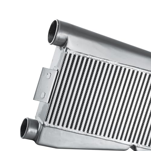 Universal Twin Turbo Intercooler 24"x 9"x 3.5" Bar& Plate Custom (2 In/1 Out) SL Intercoolers, Silver - Image 6