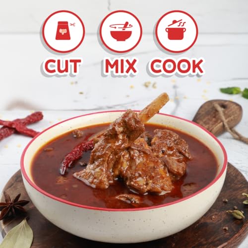 Image of CURRYiT Kashmiri Rogan Josh Curry Paste | Cook in 15 mins | Just add Fresh Mutton, Chicken, Fish | Made with Ghee | No Preservatives | Enjoy with Khameeri Roti | Indian Masala Wet Marinade 120g