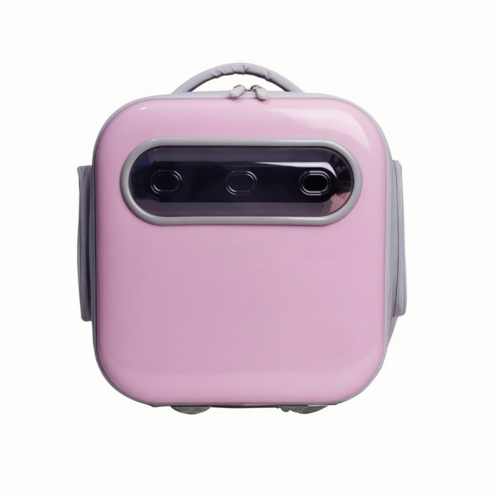 tín para Mascotas Mochila para Pequeño Portador Rígido Ventana Amplia Circulación de Aire te Inferior Asa Ergonómica Material EVA Adecuado para Viajes Compras Paseos Diarios, Rosa