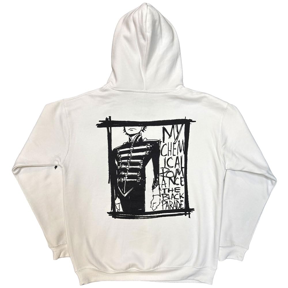 Paradiso Clothing Unisex White Paradiso My Chemical Romance Xv Marching Frame Hoodie - S