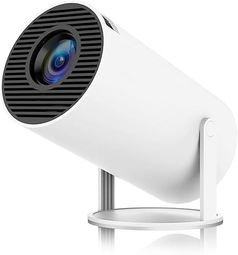Miniatura 1 de Mini proyector, proyector portátil HY300, compatible con 4K 1080P con doble banda WIFI6 5G inalámbrico 5.0 Bluetooth Android 11, 180 giratorio,