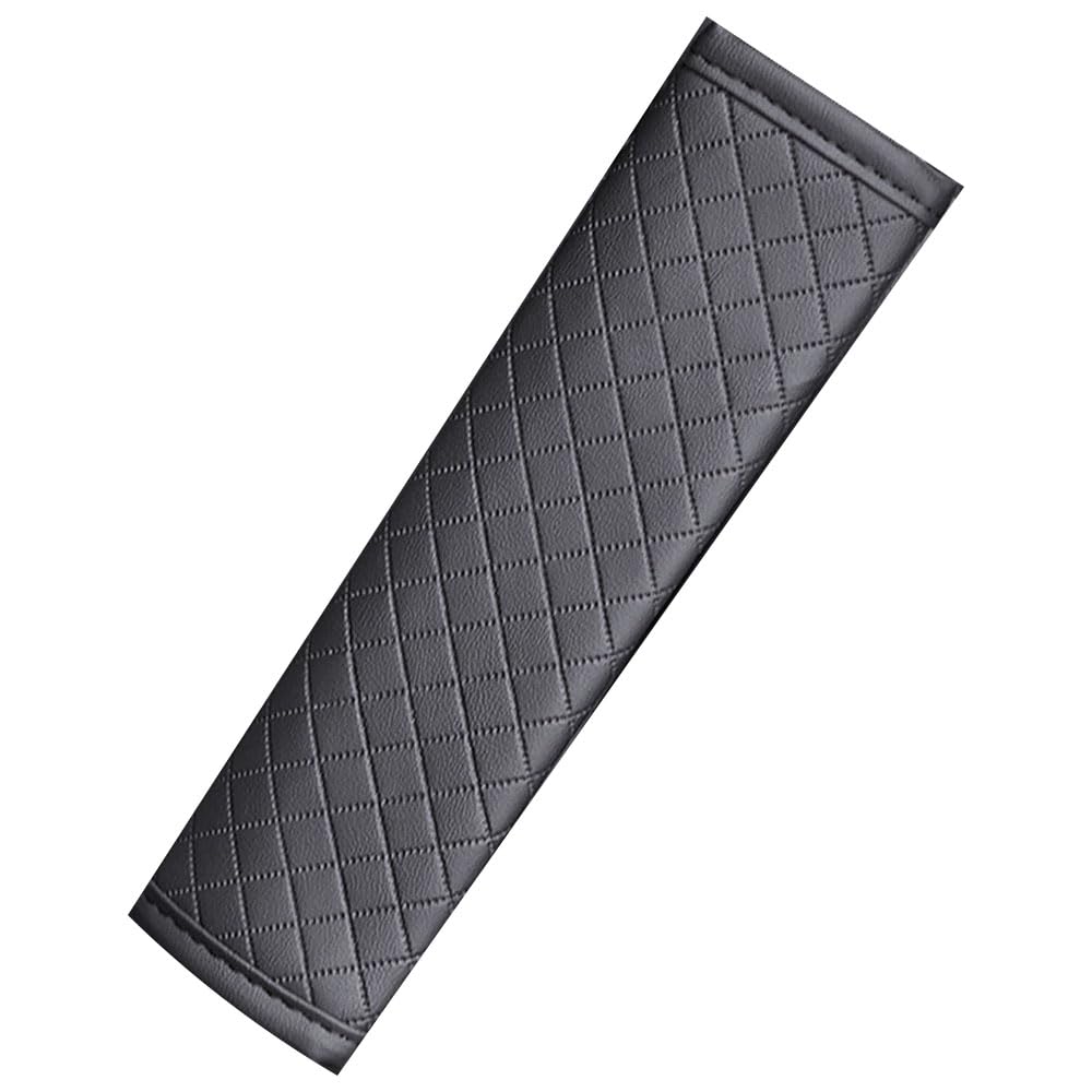 bairuibin Car Seat Belt Pad Cover for Renault Mégane (II III IV BCB 2002-2025 2026), Quilted Seatbelt Shoulder Strap Cushion, Soft Auto Harness Protector, Prevents Neck Rubbing & Chafing,Black
