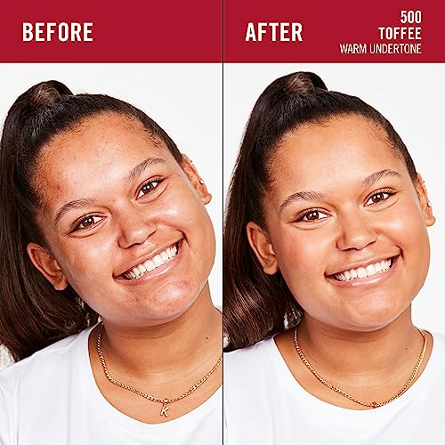 Rimmel Lasting Finish 35Hr Foundation 500 Toffee, Full Coverage, Hydrating, SPF20, Hyaluronic Acid, Vitamin E, 2% Niacinamide - Image 3