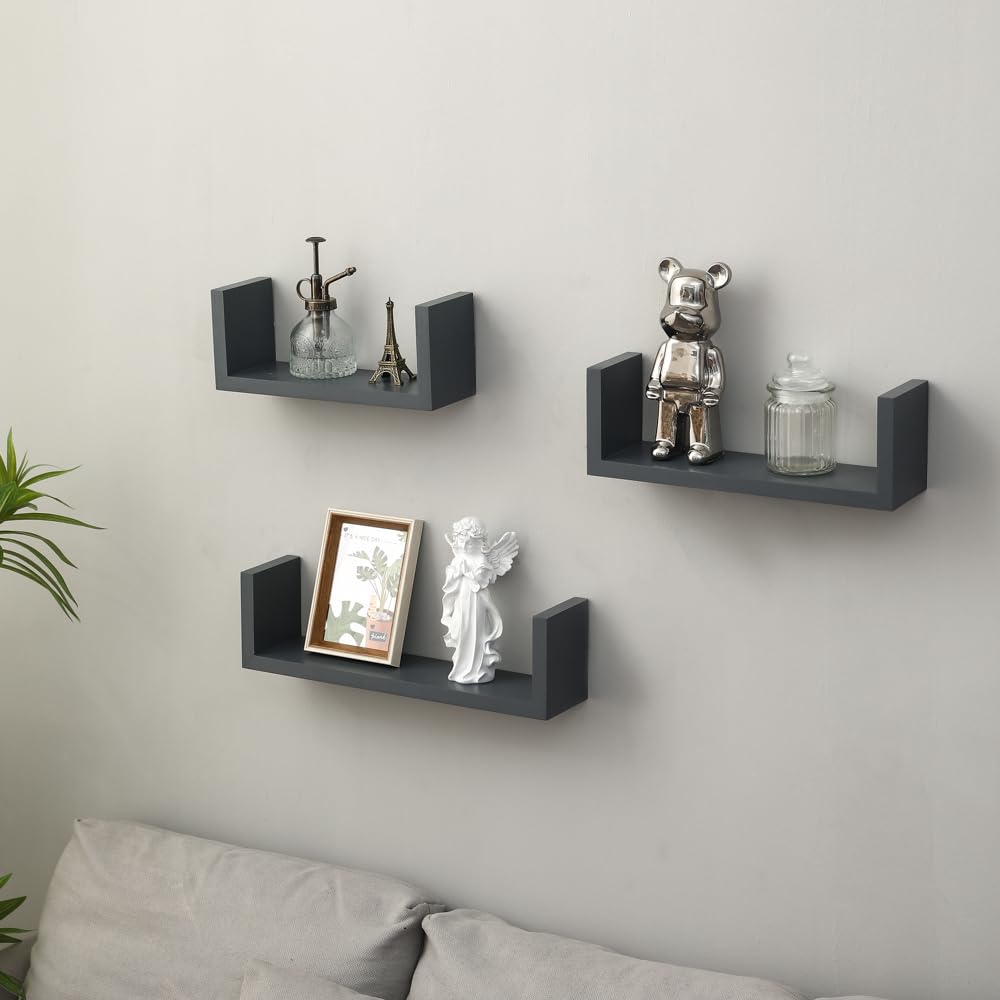 Mensole Da Parete Galleggianti Gotiche A Forma Di Ragnatela – Mensola In Ferro Nero Con Ganci Per Decorazioni Halloween, Camera, Bagno, Cucina – 30x10x14,3 Cm - 3