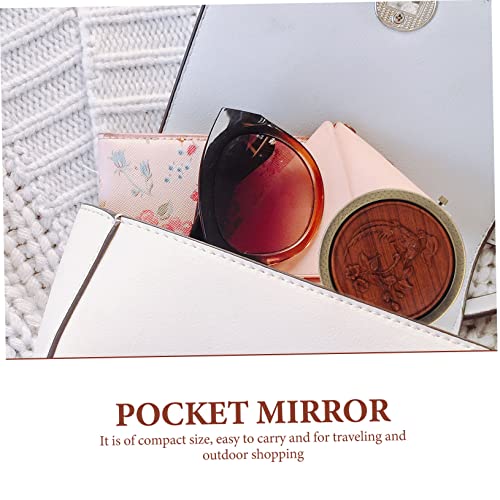 Miroir compact double face avec loupe intégrée et structure métal - 8