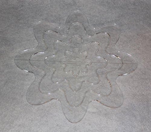 4 Piece Nested Daisy Template Set 2,4, 6, 8 Inches-1/4 Inch Acrylic