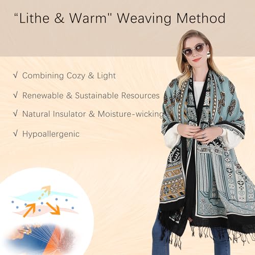 DANA-XU-100-Merino-Wool-Extra-Large-Pashmina-Blanket-Travel-Scarf-Cashmere-Wrap-for-Women-Fall-Winter-Oversize-Shawl-Floral
