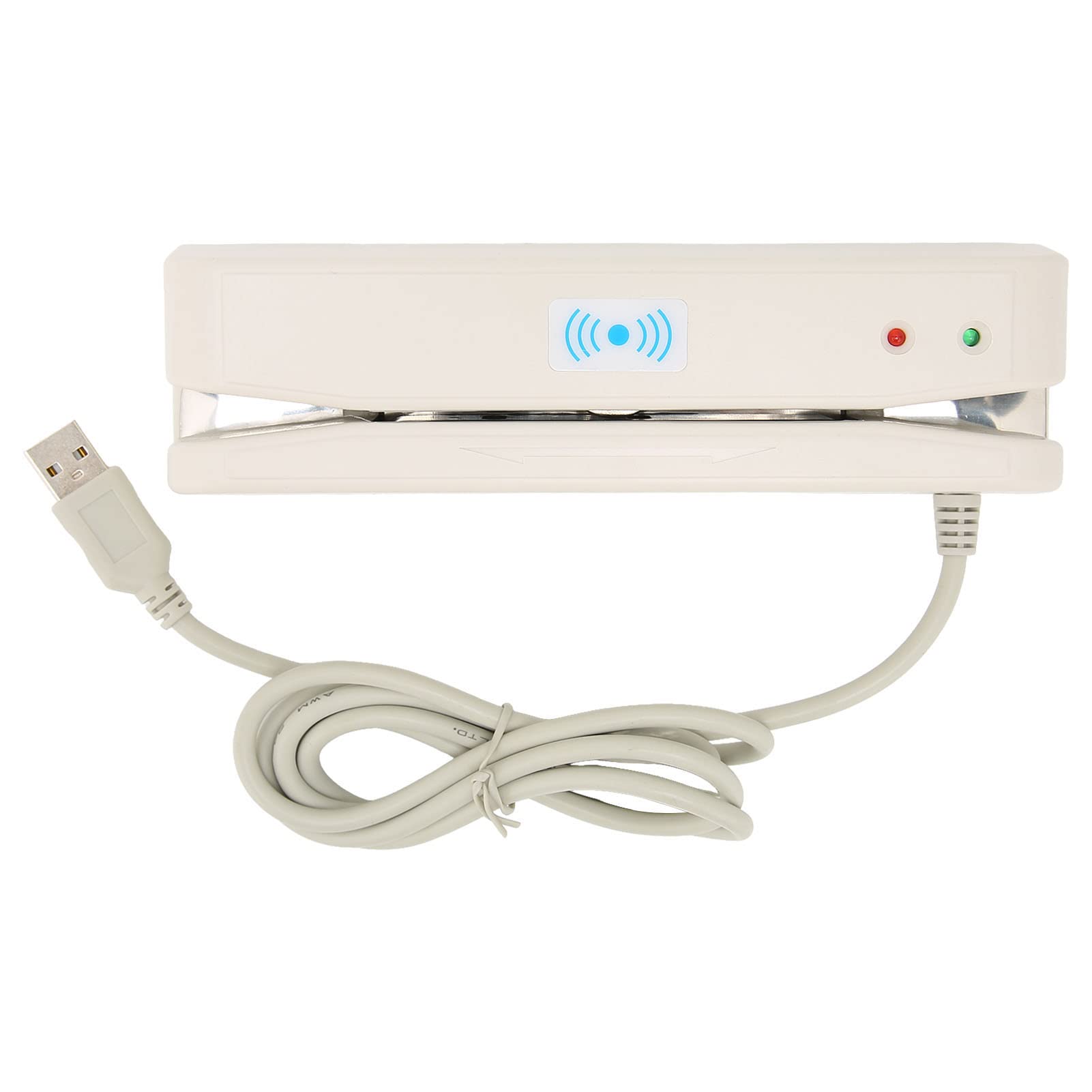 Lector de Tarjetas Magnéticas, Lector de Tarjetas de Banda con Cable USB, Lector de Tarjetas de Crédito Profesional para Bancario, Deslizamiento Bidireccional