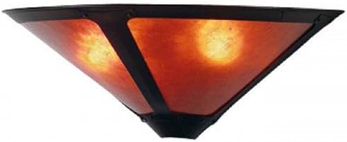 Meyda Tiffany 67968 Van Erp - Aplique de pared de mica, 17 pulgadas de ancho, ámbar