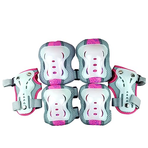 image for Sosoport 12 Pcs/Set Skateboard Knee Pads Kids Suits Athletic Set Elbow