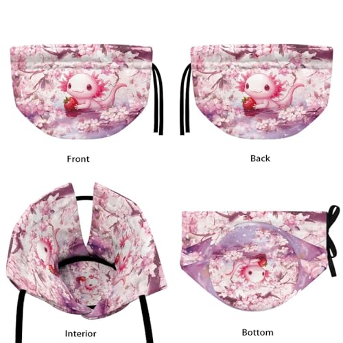 Image of Xoenoiee Axolotl Tea Pot Cosy Cotton Tea Cozy for Teapots Dust Cover Insulated Kettle Cover Pink Cherry Blossom Pattern Teapot Warmer for Home Kitchen Floral Decorative Accessories