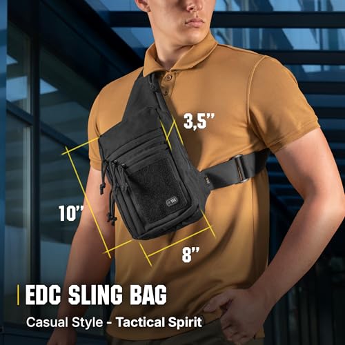 M-Tac CCW Sling Bag for Men & Women - EDC Shoulder Bag Tactical - Crossbody Concealed Carry Bag - Mens Chest Pack