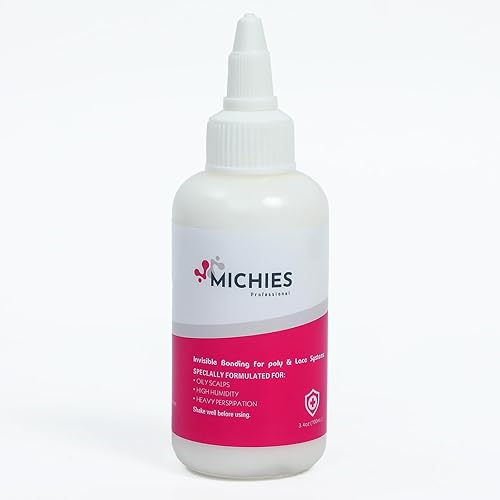 Pegamento de encaje para peluca, 3.4 oz (3.4 fl oz), pegamento invisible para peluca, pegamento para cabello de sujeción fuerte, pegamento de peluca