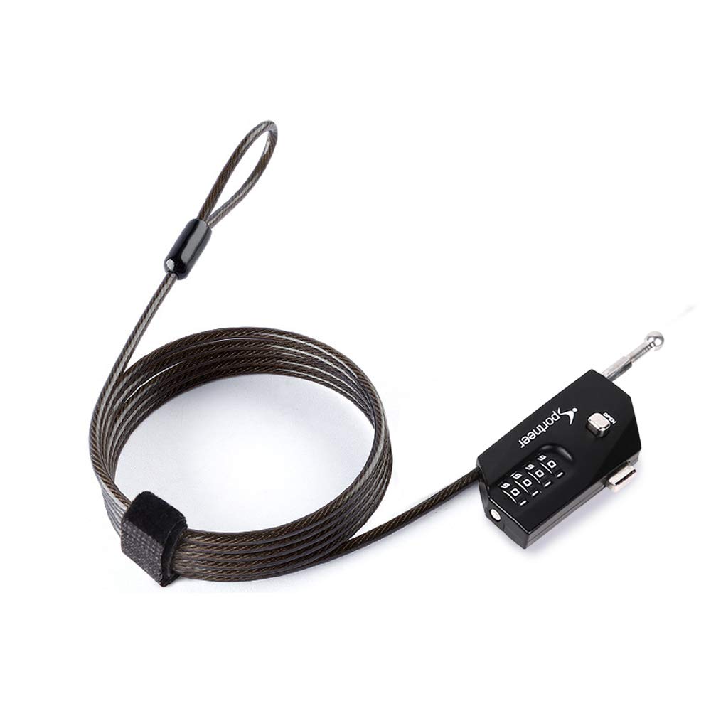 鋼線ロック、2mステンレス鋼ケーブル+ PAスチール 鋼線ロック、2mステンレス鋼ケーブル+ PAスチール