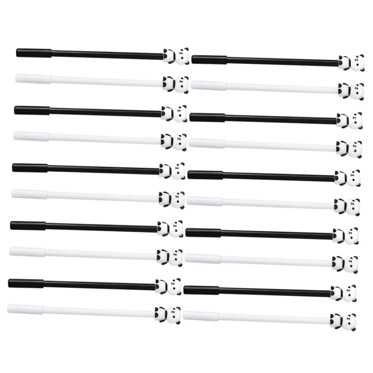 Lurrose 20 Piezas Bolígrafo Panda Papelería De Panda Bonitos Útiles Escolares Para Niñas Bolígrafos De Tinta Geniales Bolígrafos De Animales Bolígrafos De Punta Fina Negros De Niña