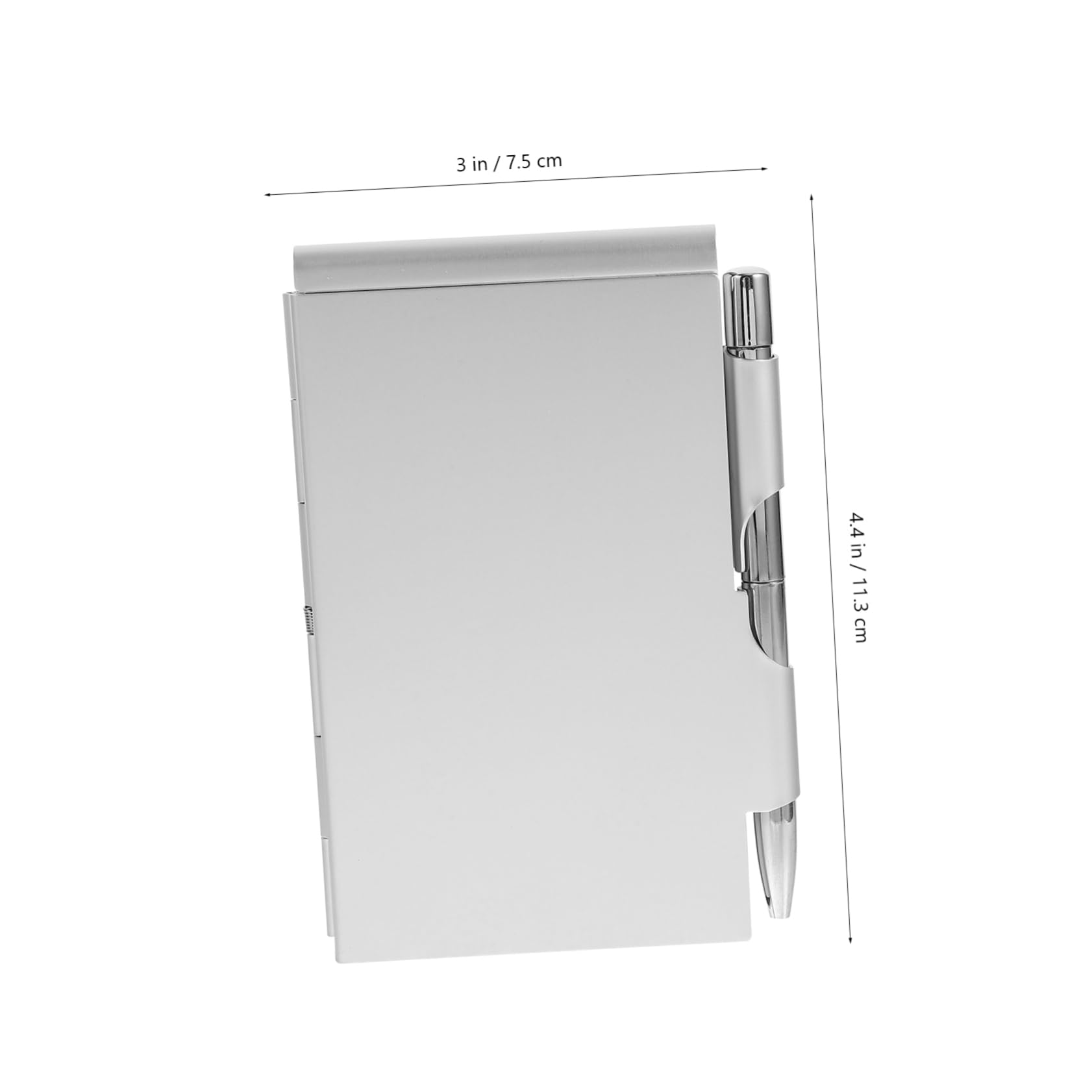 Lurrose 10stücke Pocket Notizbuch Mit Stift Tragbares Notizheft Für Büro Schule Und Zuhause Kreative Leicht Abreißbare Silbernes Design