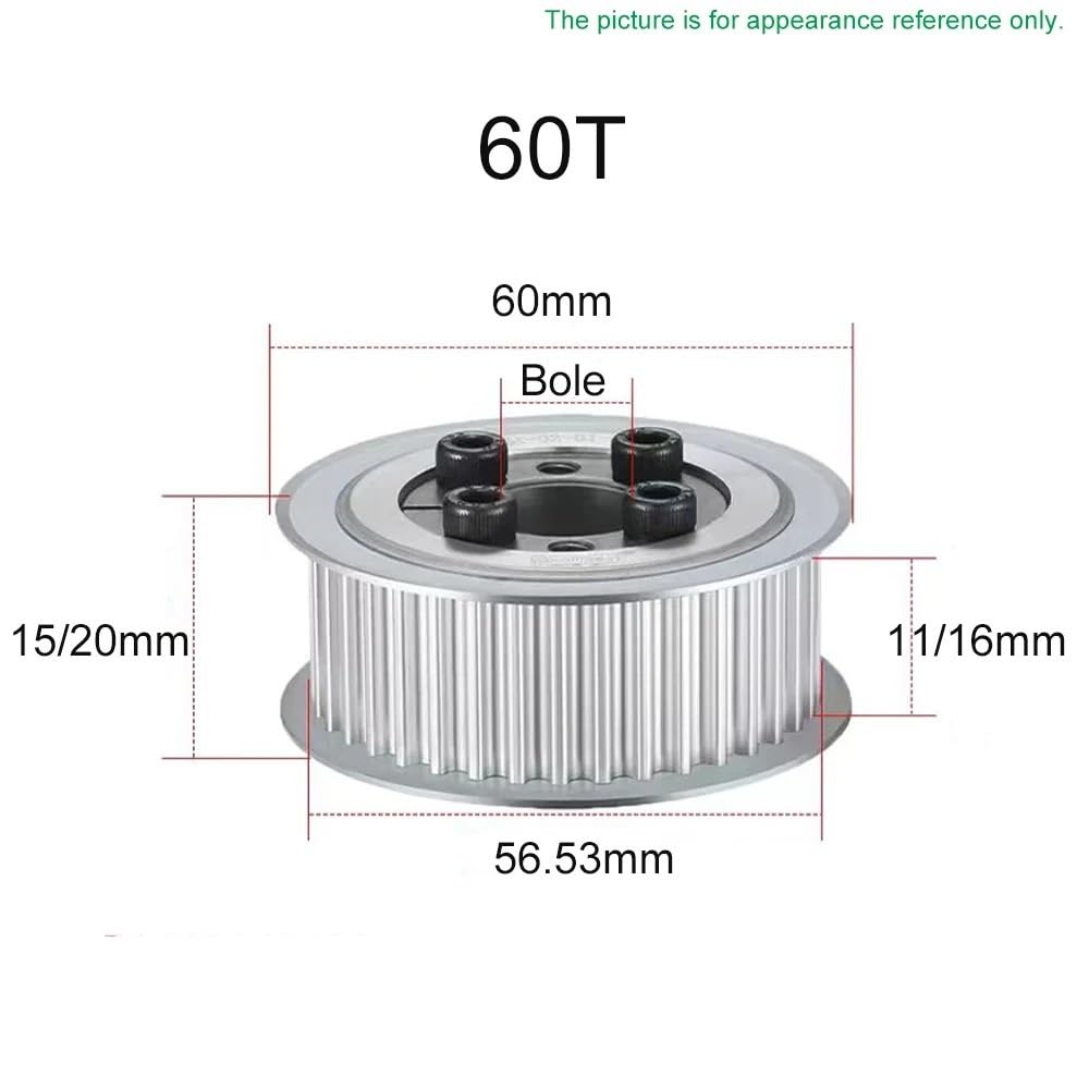 1 szt. HTD 3M bezkluczowe koło rozrządu z tuleją 48T-80T otwór 5-32mm dla paska 15mm(Bore 16mm,70T)