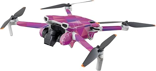 MightySkins Skin compatible con DJI Mini 3 - Caleidoscopio rosa | Funda protectora de vinilo duradera y única | Fácil de aplicar | Fabricado en los