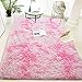 HETOOSHI alfombras mullidas de Interior súper Suaves y mullidas de Terciopelo Linda Alfombra de Dormitorio mullidaAdecuado para salón Dormitorio baño sofá Silla cojín（Rosa Claro 80 x 120 cm）