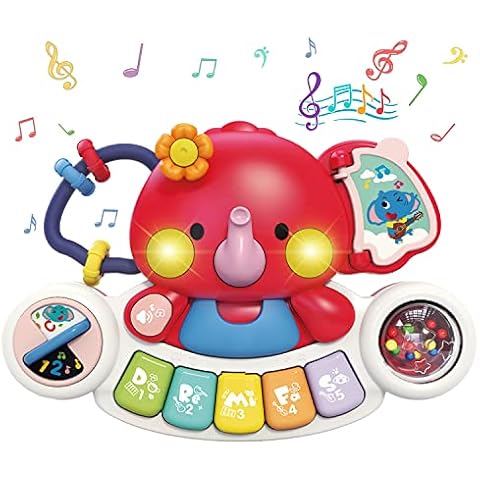 BALOBOO Baby Toys 6 to 12 Months Baby Stuff Infant Toys Elephant Musical Sensory Toys for Babies 6-12 months Toys for 1 2 3 Year Old Boy & Girl Newborn Baby Girl Gift 0 3 6 9 12 18 24 36 Months Cover