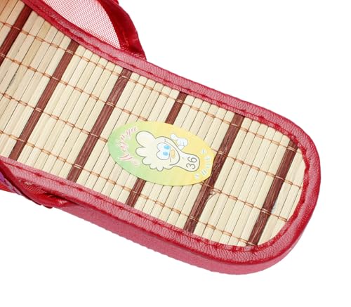 Chinese Slippers For Women, Chinese Mesh Floral Slippers, Breathable Mesh Bamboo Flats Hollow Sandal Summer4