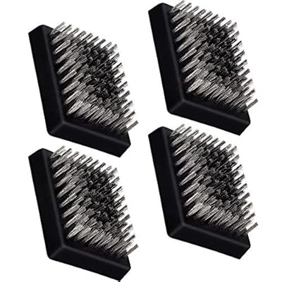 3.3" x 2.5" Grill Brush Replacement Heads Set of 4, Leonyo Grill Cleaning Brush Replaceable Heads, Barbecue Cleaner Refill