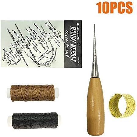 Hotusi Upholstery Carpet Leather Canvas Repair Curved Hand Sewing Needles Kit