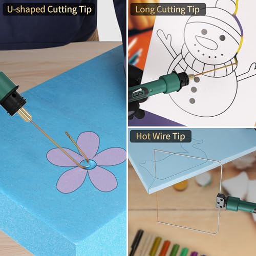GONYTIA 27W Hot Wire Foam Cutter, Upgraded Cutting Tool with Temperature Controller Light Indicator, Styrofoam Hot Knife Foam Cutter for XPS Foam, EPE, EVA, KT Board, EPS Foam, Sponge - Image 6