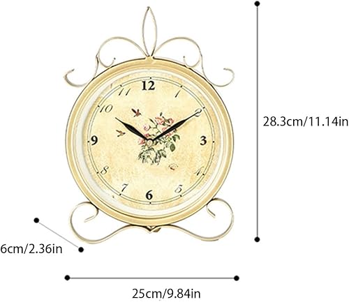 Miniatura 2 de Table Clock Modern Hour Hand Desk Clock Retro Desktop Clock Home Wall Clock Living Room Aisle Restaurant Cafe Wall Office Clock Desk Clock
