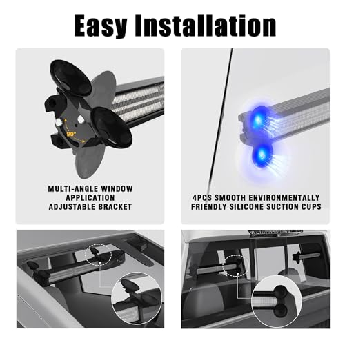 Advertencia de seguridad para parabrisas WINECO luces LED coche y camión 2