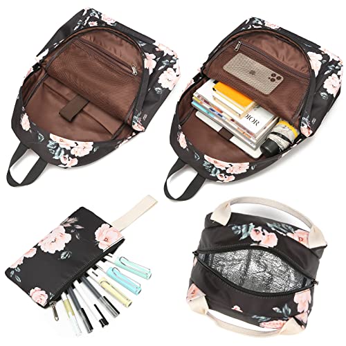 School backpack for Teen Girls Women Travel Laptop Backpack College Bookbag Kids Backpack with Lunch Bag Pencil Bag3