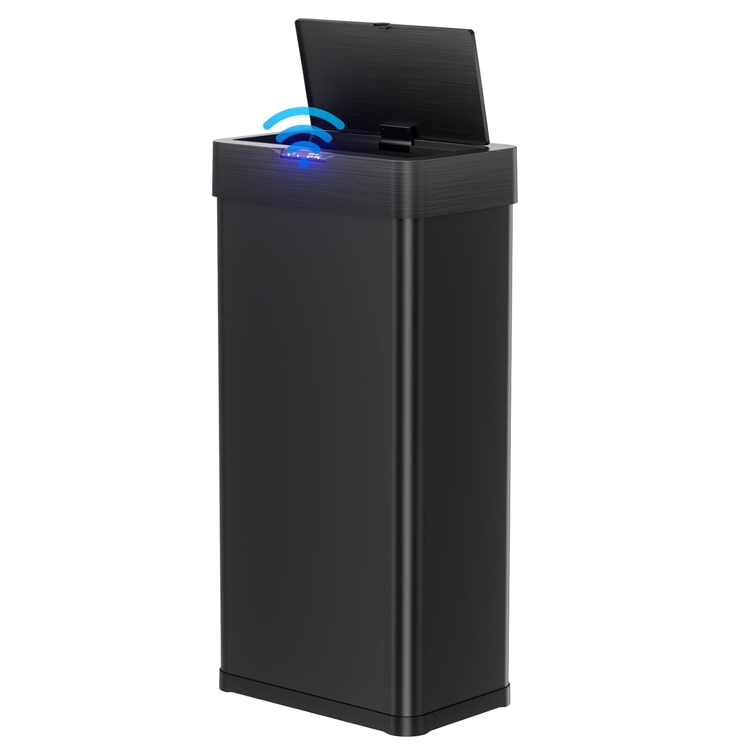 Pattumiera Intelligente FLINQ Con Sensore, 60 Litri, In Acciaio Inox Nero, Apertura Automatica Senza Contatto - 2