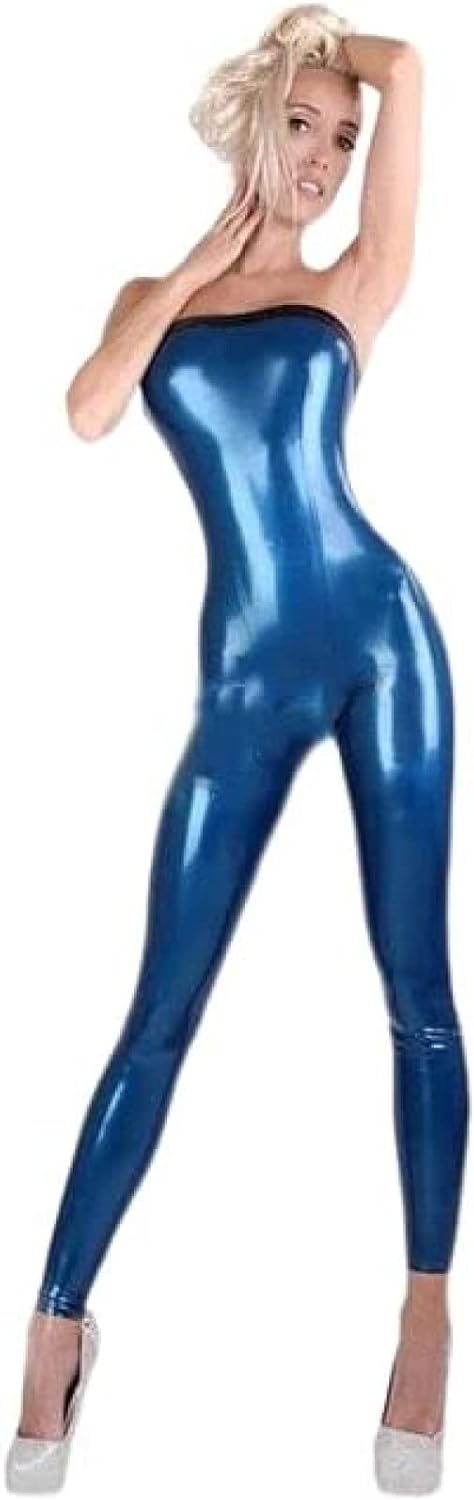 股ジッパー付き女性用手作りストラップレスラテックスキャットスーツ,カスタマイズ,XX-ラージ