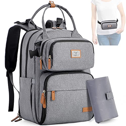 YULEEE Baby Wickelrucksack Rucksack,mit Abnehmbare Windeltasche...