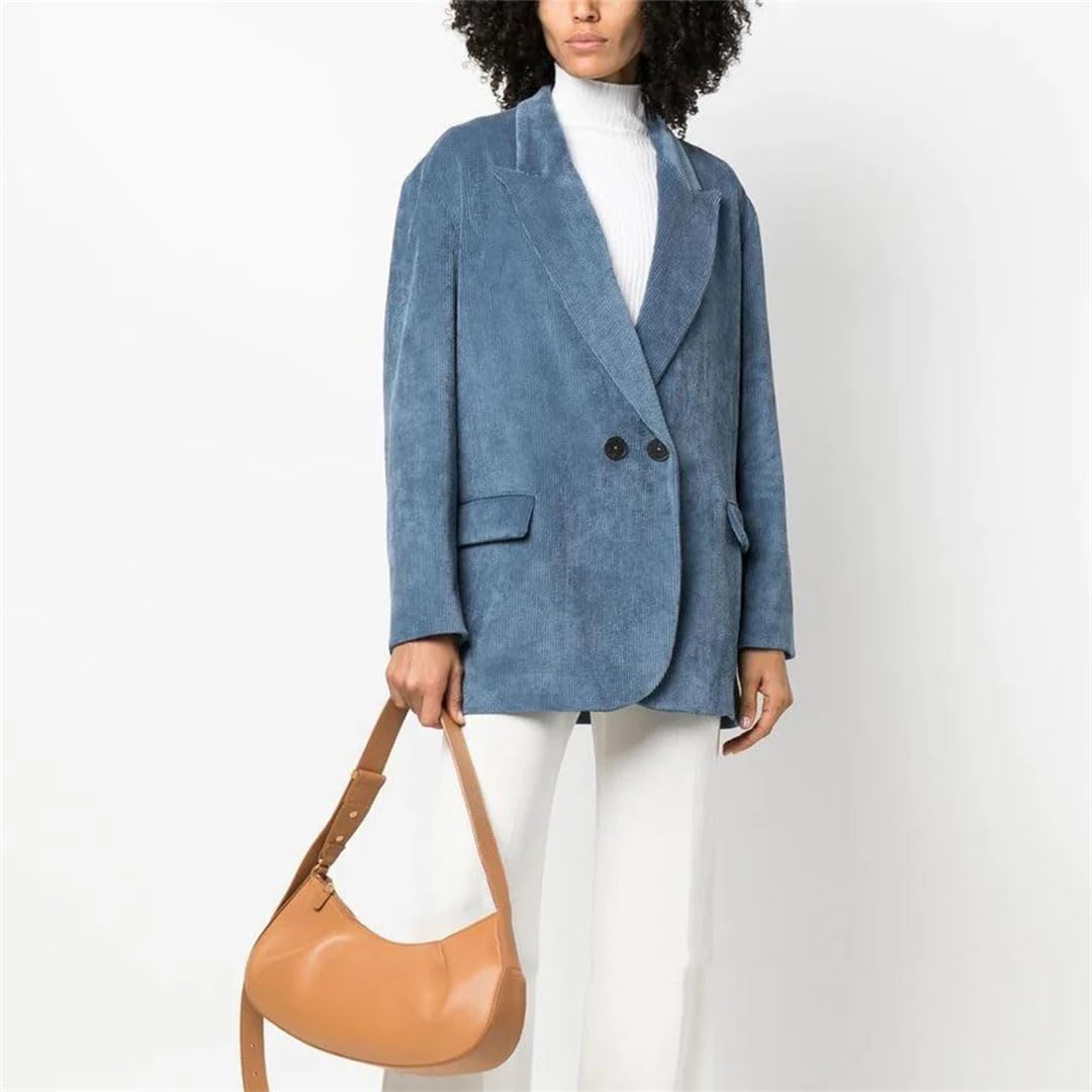 Giacca da lavoro da donna in velluto a coste, slim fit, business casual