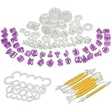 MUCHOS USOS: Los moldes de émbolo le permiten decorar pasteles de cumpleaños y bodas, galletas y postres. Puede usarlos para pasteles caseros, sugarcraft, pasta de goma, chocolate, decoracion pasteles y manualidades con arcilla. Este set de molde para galletas y para decorar tartas es un gran regalo para miembros de la familia, compañeros de trabajo y para cualquier evento u ocasión especial como aniversario, despedida de soltera baby shower. Pueden ser usados en cocinas profesionales.