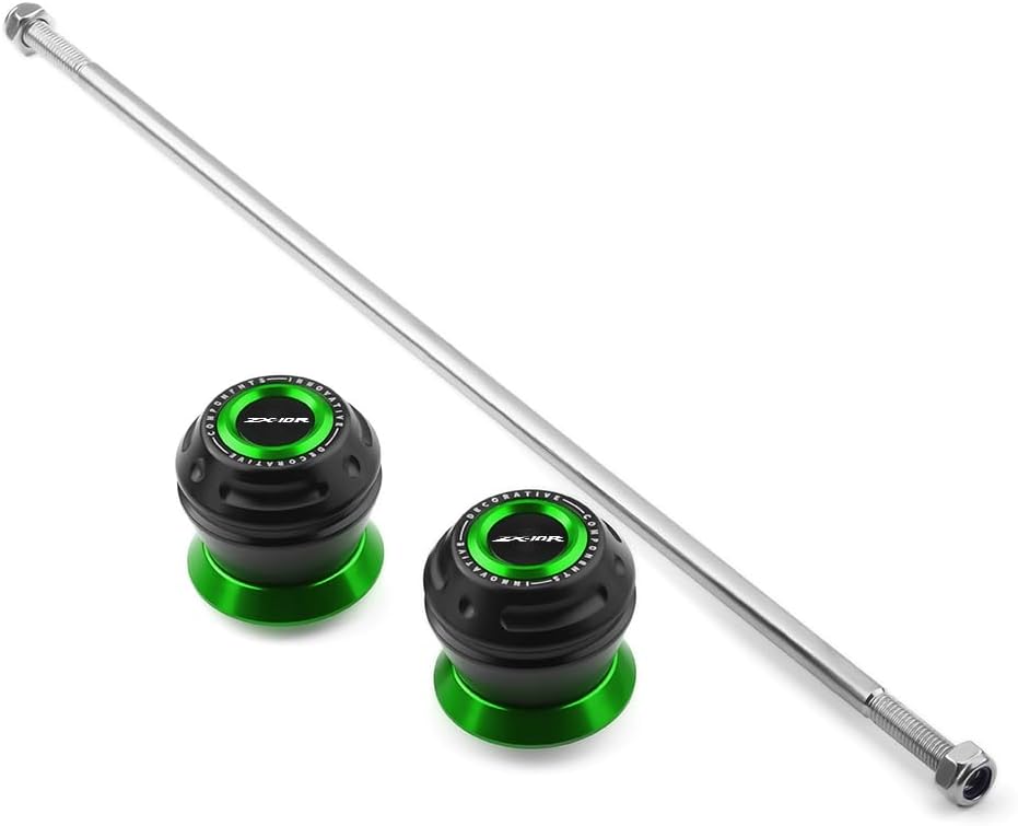 Motorcycle Front Axle Fork Wheel Crash Protector Slider Compatible With K.awasaki Ninja ZX10R 2011-2020 2021 2022 2023 2024 2025 2026 | ZX-10R ZX 10R ZX1000 Accessories (Green)
