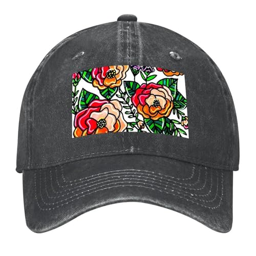 Casquette de baseball rose inspirée des roses classiques pour un look estival