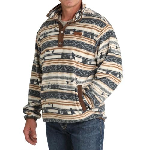 Cinch Men's Cream Polar Fleece Pullover