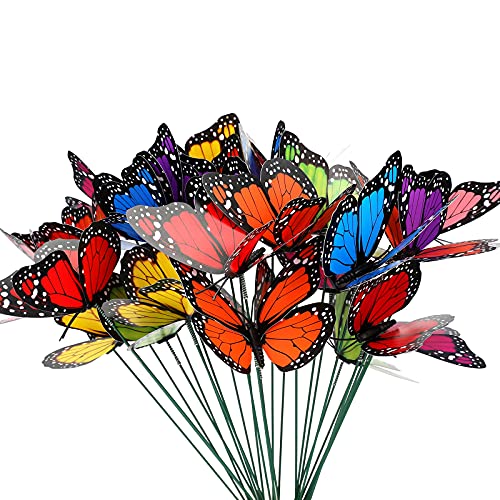 Kinglake 43237-2 Butterfly Garden Stakes Yard Planter Colorful Butterfly Garden Ornaments Decorations thumb #2