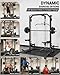 Compact Smith Machine Home Gym, All-in-1 Power Rack with LAT Pulldown Cable System, 1000LB Capacity, Squat Rack & Strength Training Station for Small Spaces