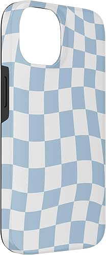 Miniatura 6 de Funda estética para iPhone 13 Pro Max a cuadros, color azul claro