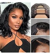YAVVE U Part Human Hair Wig For Black Women Upgrade Brazilian Virgin Hair Body Wave Glueless Wigs...