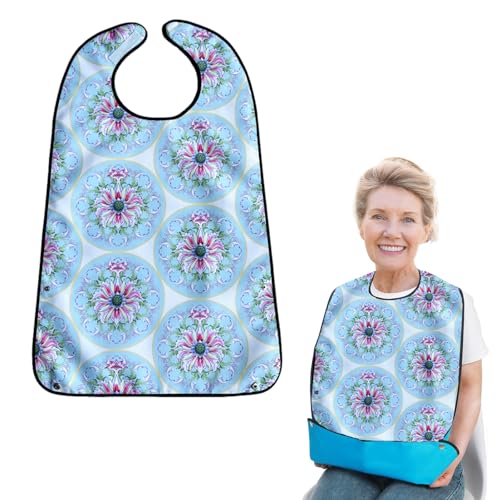 [HiLiBoom] 介護用エプロン 食事用エプロン 介護 介護用品 防水 汚れ防止 高耐久性 立体ポケット お手入れ簡単 よだれかけ 大人用 高齢者