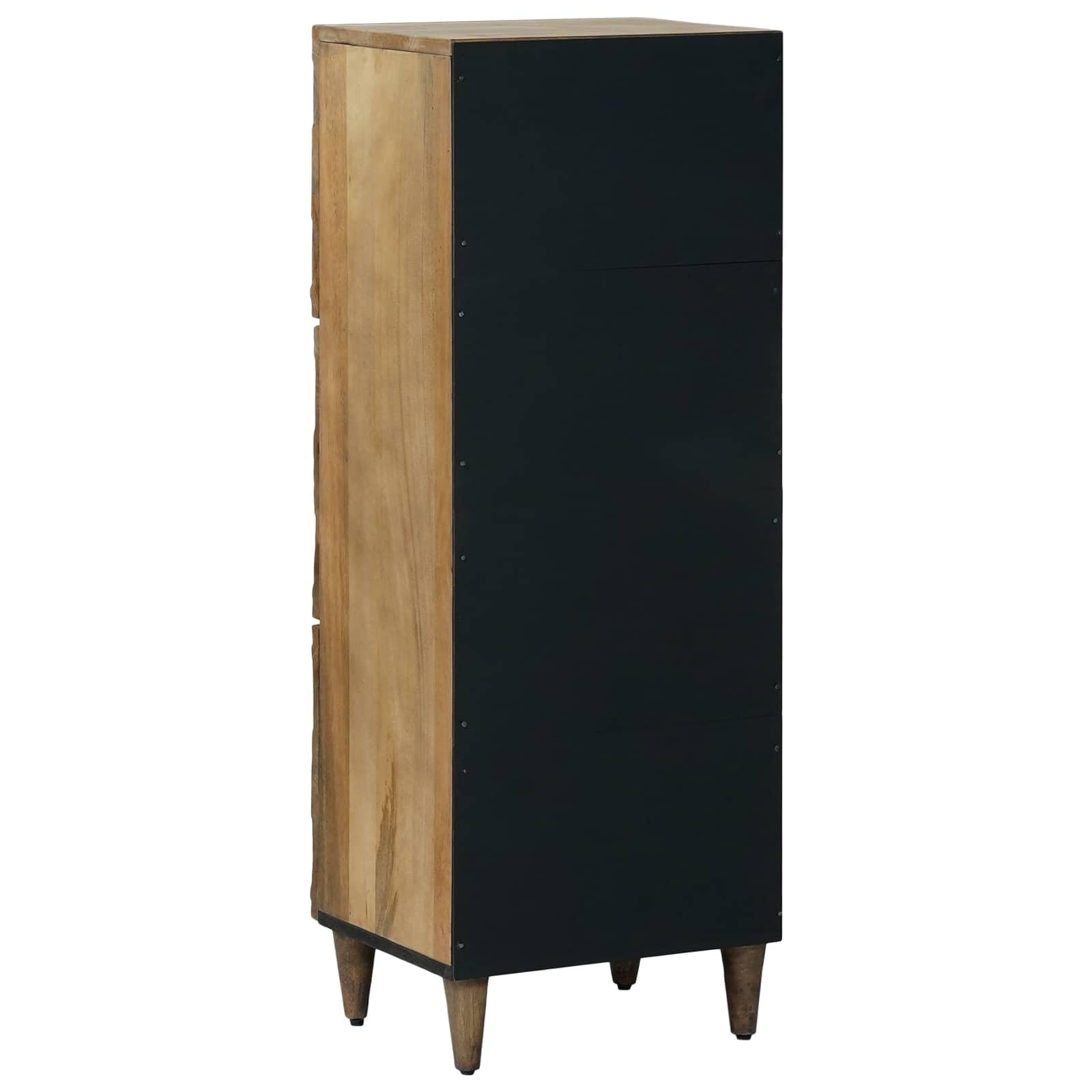 Armadio alto in legno massiccio di mango, marrone, 40 x 33 x 110 cm