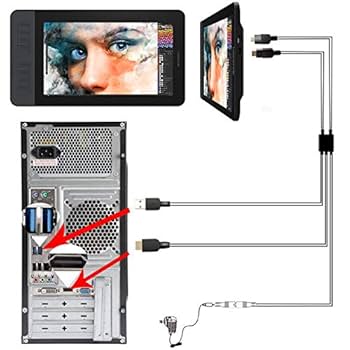 Amazon | GAOMON 液タブPD1161/PD1561専用3-1統合配線 HDMI-USB