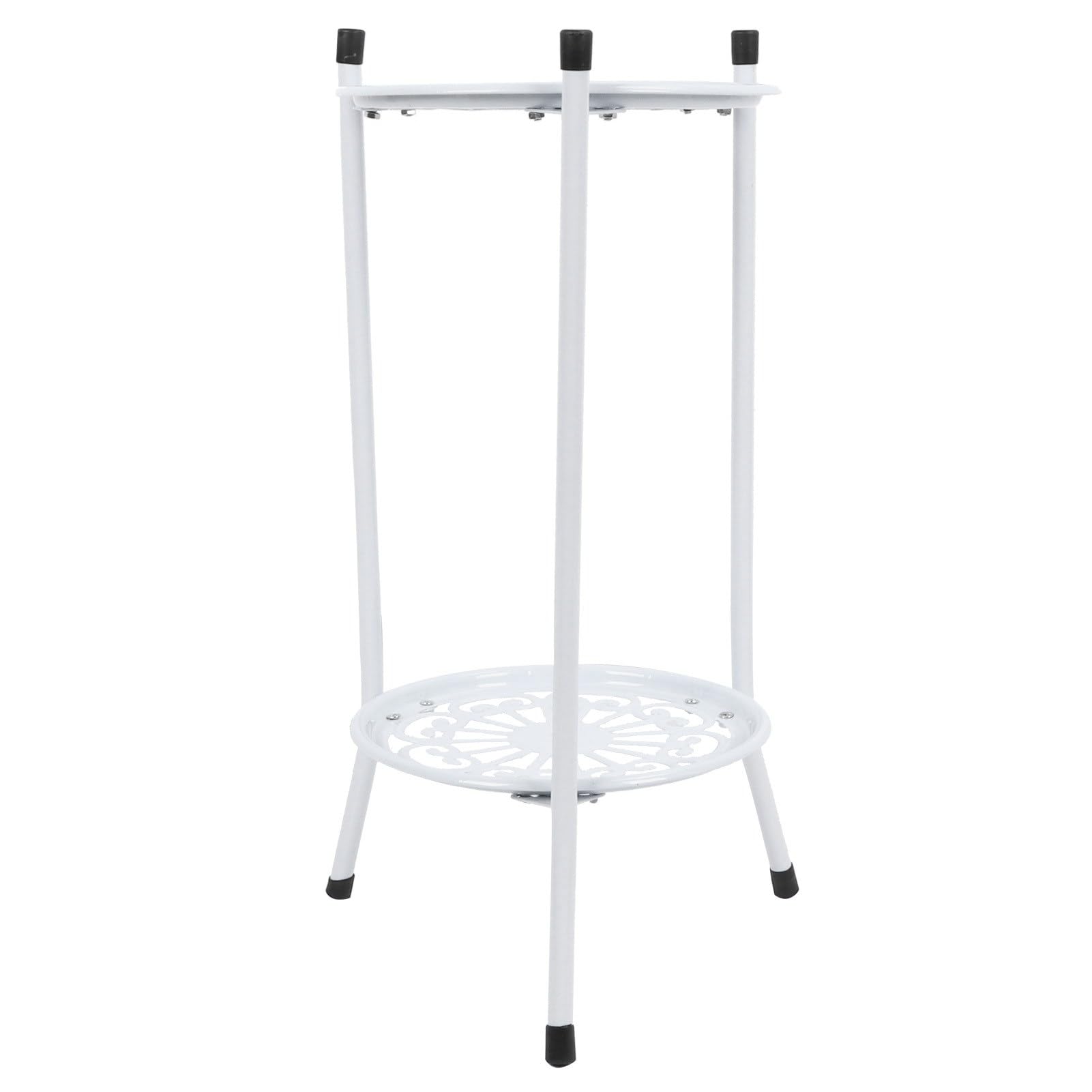 Soporte para plantas de metal de 2 niveles, soporte para macetas, estante de exhibición, estante para decoración del hogar, accesorios de jardín, estante para plantas, (metal 2)