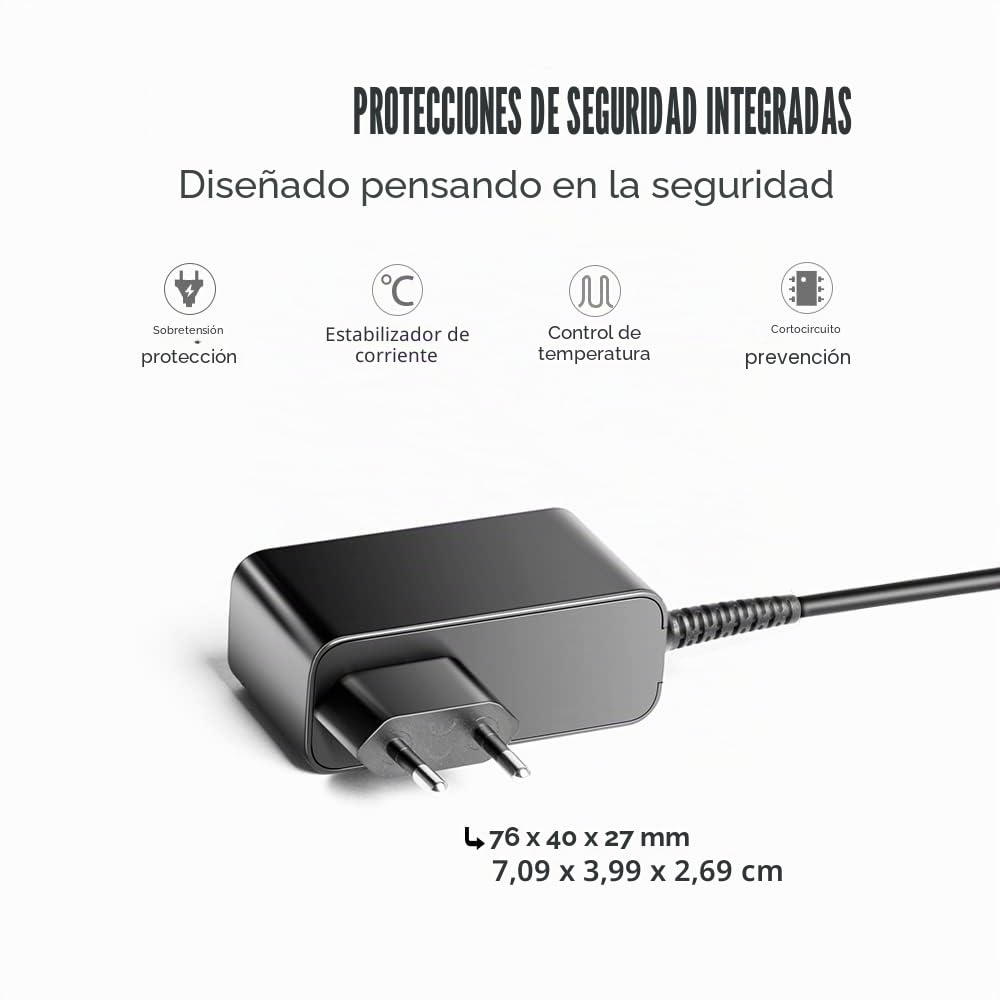 KFD Cable Corriente TV AC Adaptador para LG LCAP16B-E Model LCAP16A-E ADS-45FSN-19 Monitor ADS-40FSG-19 19V 1.6A Adaptor Cable Alimentación Pantalla Television 24ML44B 24ML600M 24ML600S 27ML600M B