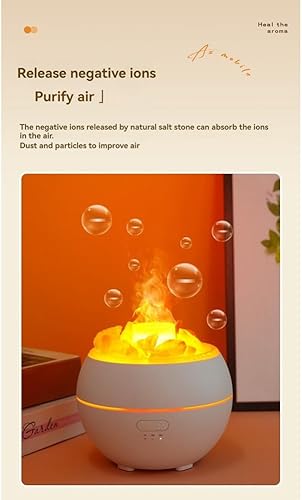 Miniatura 2 de Humidificador de luz LED de piedra de sal USB aromaterapia luz nocturna niebla humidificador de aire para dormitorio, hogar, escritorio y oficina
